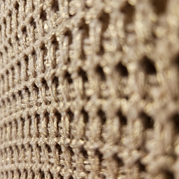 NWT - Gold Cotton Macrame Chico's Cardigan Sweater - Chico's Size 2 - Picture 11 of 12